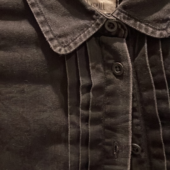 Madewell black denim button up xs blouse button down cowboy - Picture 3 of 3